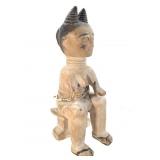Ewe Seated Wooden Female Figure NIgerian