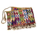 Kirdi Beaded Apron Cameroon Diamond Grid