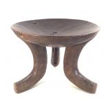 Hand-Carved Oromo Wooden Stool Ethiopia