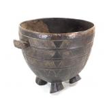 Nupe Carved Wood Vessel