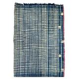Baule West African Indigo Cloth Narrow Weave w Emb