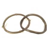 2 Cast Bronze Currency Bracelet West African