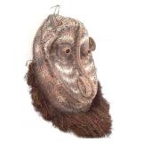 Papua New Guinea Yam Mask w Raffia Fringe