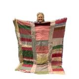 Early Improvised Tied Quilt - Upholstry Fabrics