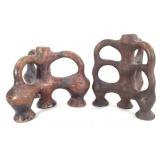 2 Teke or Tio Chambered Vessels