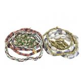 Ghana African Sandcast Beads 4 Strands & 2 Bags