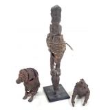 African Iron Wood Fibre Power Figures