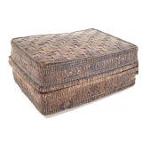 Woven lidded Storage Basket