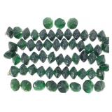Deep Green Bicone Glass Beads