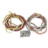 Ghana African Sandcast Beads 6 strands +