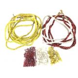 African Trade Round Glass Beads 7 Strands