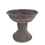 Kuba Hand-Woven Pedestal Basket