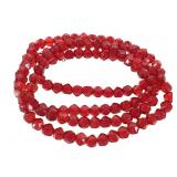 Czech Round Faceted Glass Beads Strand