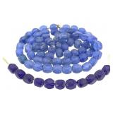 Lt Blue Cobalt Glass Truncated Square Beads