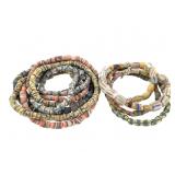 Ghana African Sandcast Beads 6 Strands