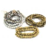 Ghana African Sandcast Beads 9 Strands+