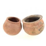 2 Small African Terracotta Vessels Niger Delta