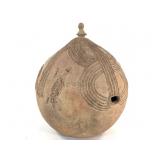 Clay Vessel w Lizard Bura Asinda Sikka Niger