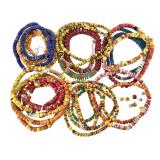 Variegated Glass Kakamba Beads 11 Strands