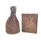 2 Woven Basket Rattles Cameroon+