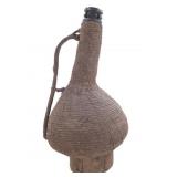 African Woven Basket  Lidded Storage Pitcher