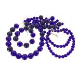 Bohemian Czech Cobalt Blue Glass Beads