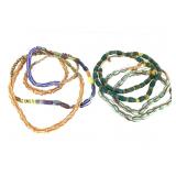 Venetian Trade Beads Dog Bone Melon French Cross+