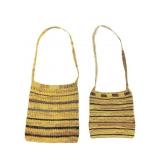 2 Papua New Guinea Old Orchid Stem Woven Bags