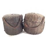 2 Bamileke Basket W/ Lid
