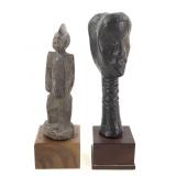 2 Carved Figures Lobi Spirit Figures