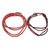 Red Pipe Vaseline Beads