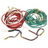 African Trade Round Glass Bead Strands