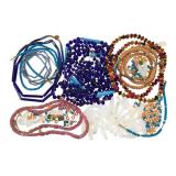 Trade Beads Opalescent Long Ovals Cobalt BL+