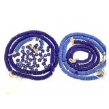 Cobalt Blue & Periwinkle Disc Trade Beads