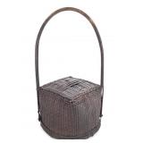 Hand Woven Basket/Rattle w/ Handle