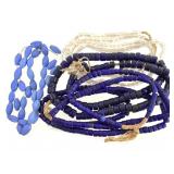 Trade Beads Blue Clear & Faceted Periwinkle