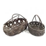 2 Kuba Large Baskets DRC
