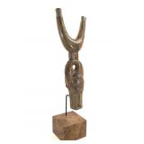 Baule Carved Wood Slingshot Ivory Coast