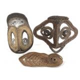 3 Abelam Yam Mask Papua New Guinea