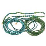 Watermelon Chevron African Trade Bead 7 Strands