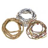Ghana African Sandcast Beads Assort Color 9 Strand