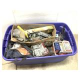 Tote Full of Hardware Screws Nails Brackets