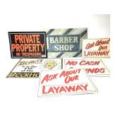 Signs-Private Property-Barber Shop & More