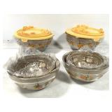 10 Glass Mixing Bowls w/Lids