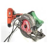 Hitachi Circular Saw & Black & Decker Drill