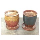 2 Ceramic Flower Pots