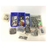 Tote of Misc Hardware Washers Bolts Tapcons