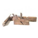 4 Antique Wooden Moulding Planes