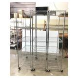3 Wire Rack 5 Tier Rolling Carts