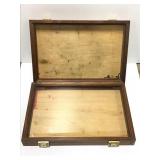 2 Walnut Glass Top Display Cases